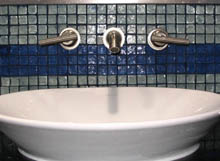 Bathroom remodel with new sink and faucet in North Hollywood, Los Angeles, CA