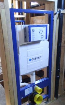 Geberit toilet installation on Camillia Ave, North Hollywood, Los Angeles, CA